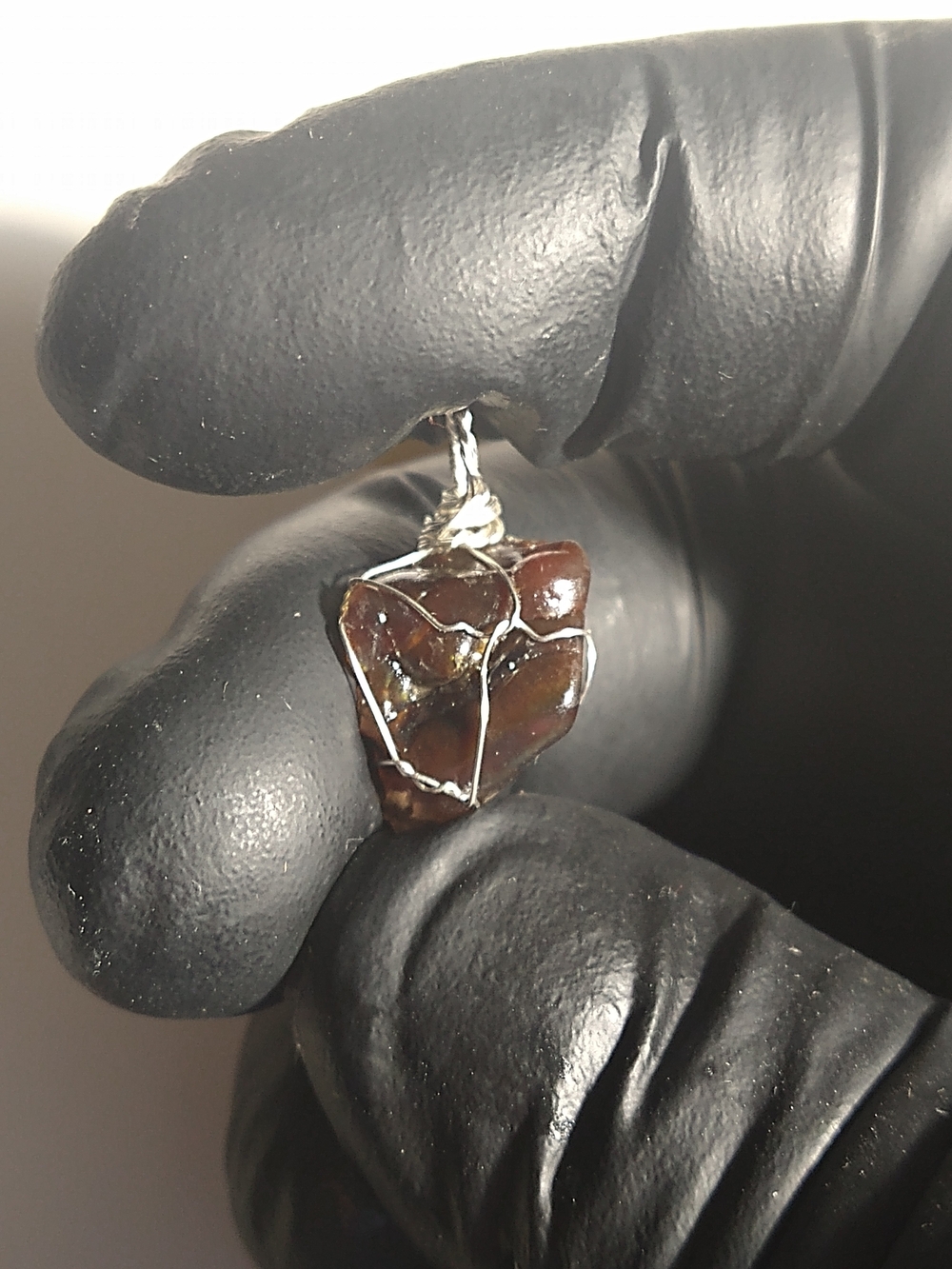 Sterling Silver Fire Agate Pendant With Some Color (minor green)